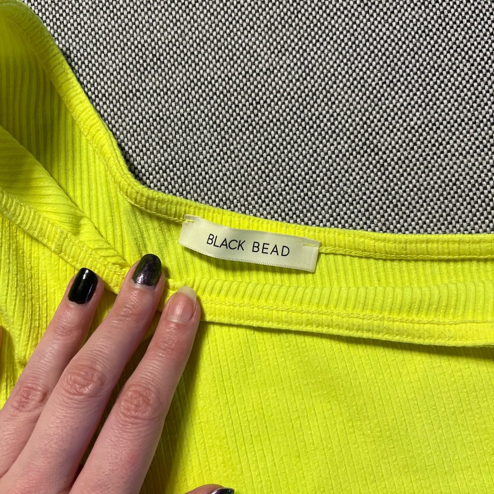 Asymmetrical Rave Top Neon Crop Top - Picture 4 of 5